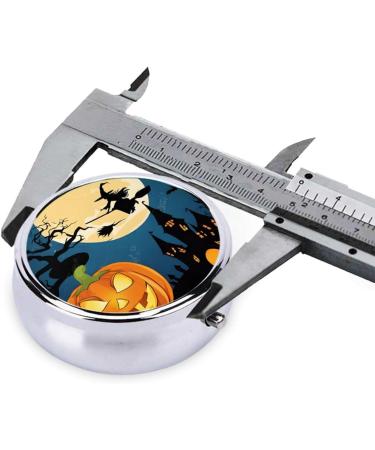 Pumpkin Halloween Mini Round Pill Box | 3 Compartment Travel Organizer | Portable Pill Case for Home & Office - Buy Online on GoSupps.com