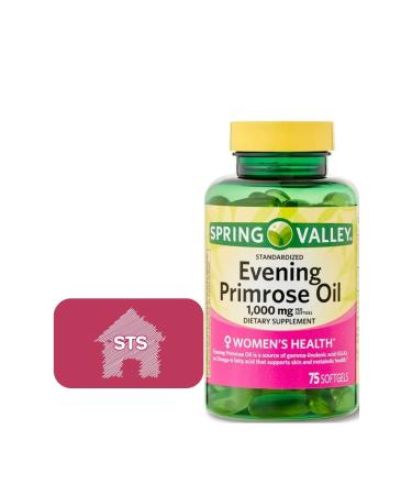 Spring Valley Evening Primrose Oil 1000mg 75 Count + STS Sticker. - Buy Online on GoSupps.com