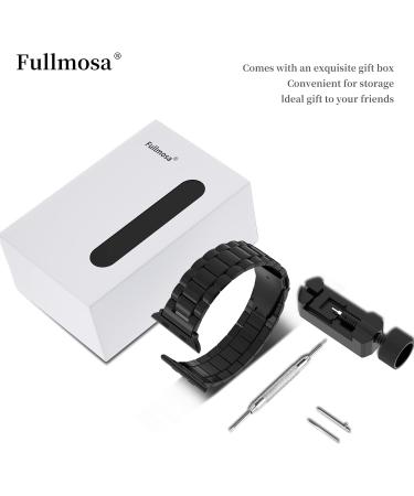 Fullmosa Compatible Apple Watch Band 42mm 44mm 45mm 49mm 38mm 40mm 41mm  Stainless Steel iWatch Band with Case for Apple Watch Series 8/7/6/5/4/3/2/1/SE/SE2/Ultra  42mm 44mm 45mm Black Black 42mm 44mm 45mm - Buy Online on GoSupps.com