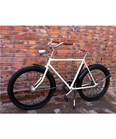 Vintage Retro Bicycle Front Light - 7 LED Fixie Headlight with Bracket, Silver - Buy Online on GoSupps.com