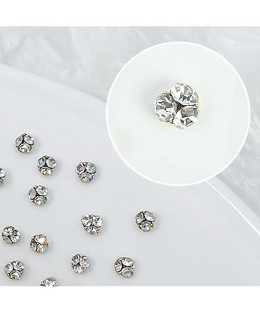 FEIlei 10Pcs Flatback Glass Nails Rhinestones Nail Art Decoration Manicure Accessory - Buy Online on GoSupps.com