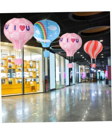 Rainbow Hot Air Balloon Ceiling Lamp - Colorful Shadow Lantern for School & Shopping Center Decoration - Buy Online on GoSupps.com