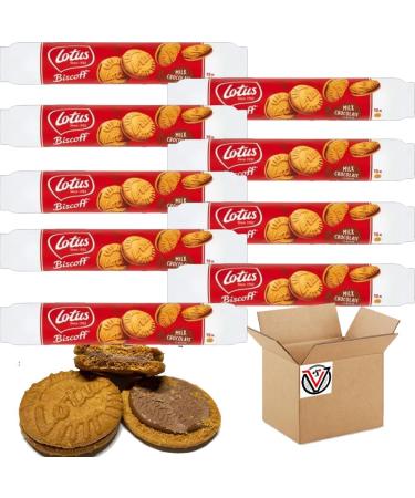 09 x Lottus Biscof Sandwich Milk Chocolate Cream Biscuits 150g - Caramelised sandwich biscuits with a milk chocolate cream filling - Buy Online on GoSupps.com