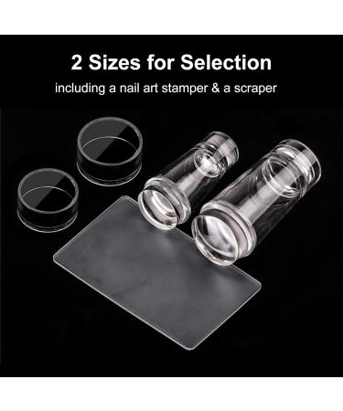 Coniya Silikon Nail Stamping Kit - DIY Nail Art Stamper with Scraper & Lid | Transparent Nail Art Plates - Buy Online on GoSupps.com