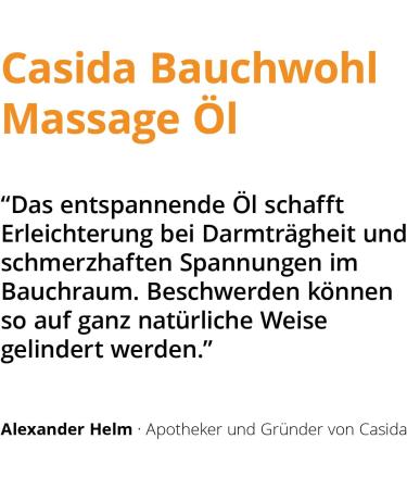 Casida Belly Wellbeing Massage Oil - 100% Natural Soothing Oil for Relaxing Belly Relief - 50 ml - Buy Online on GoSupps.com