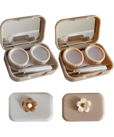 2PC Contact Lens Case with Mirror & Applianter Durable Holder for Daily Use & Outdoor Activities | International Shipping Available - Buy Online on GoSupps.com