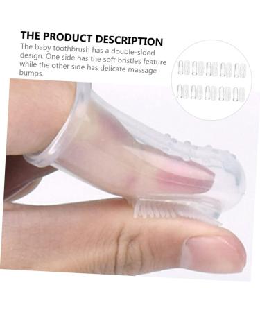 Homsfou Silicone Finger Brush for Babies - 10-Sentence Toothbrush for Newborns Travel-Friendly Ideal for Milk Teeth & Pet Accessories - Buy Online on GoSupps.com