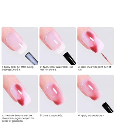  Ynnhik Gel Nails with Flowers Flower Nail Gel - UV-Directed Nail Art - High-Performance Painted Effect Everyday Beauty Accessories - Buy Online on GoSupps.com