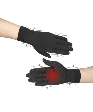 5R Arthritis Gloves for Women & Men Copper Fit Gloves Full Finger Compression Gloves For Hands Support Large