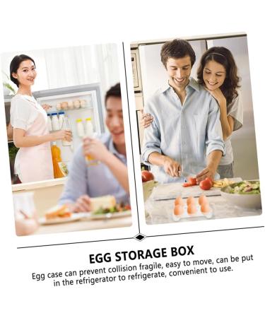 Hohopeti 3pcs Egg Storage Box Eggs Refrigerator Egg Storage Racks Plastic Egg Racks Egg Holder Tray Household - Buy Online on GoSupps.com