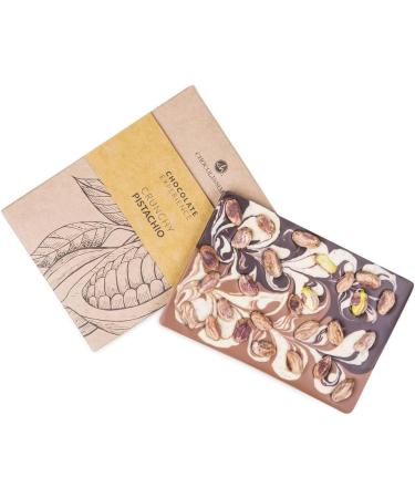  CHOCOLISSIMO Eco-friendly Pistachio Chocolate | Organic Chocolate | Plastic Free | Responsible Packaging | Unique Chocolate | Gift Idea | Birthday | Christmas | Alcohol-Free | 100g - Buy Online on GoSupps.com