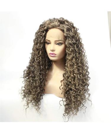 Buy Linen Brown Wavy Long Curly Hair Wig | Small Rolls Ladies Wig | International Shipping Available - Buy Online on GoSupps.com