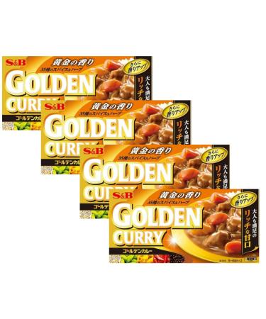 "Golden Curry" 6.9oz x 4 boxes Japanese curry sauce mix mild S&B With MAIKO sticker Pio big bazar