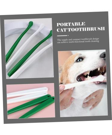 WOONEKY 4pcs Pet Toothbrush Dog Dental Cleaning Tools Cat Toothbrush and Toothpaste -bristle Toothbrush Tpe - Buy Online on GoSupps.com
