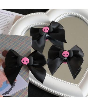 hgnxa Black Bows Hair Clip a Hairpin Bows Barrettes Big Bows Hairpin JK Hair Clip Jk Hair Accessories Gothic Skull Decor - Buy Online on GoSupps.com