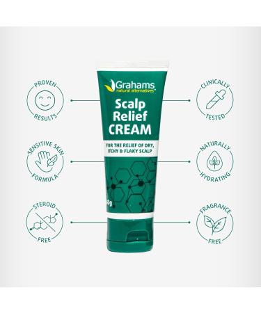 Grahams Natural Scalp Relief Cream scalp care for seborrheic dermatitis dandruff and psoriasis with manuka honey calendula and jojoba oil 60 g - Buy Online on GoSupps.com