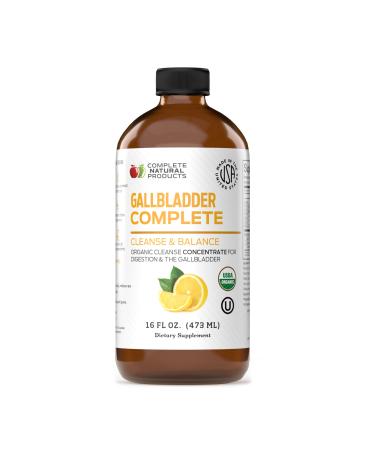 Complete Natural Gallbladder Complete - Liquid Supplement for Gallbladder Support  Liver Cleanse  and Digestive Health with Apple Cider Vinegar  Turmeric  Beet  Digestive Enzymes  Milk Thistle - 16oz 16 Fl Oz (Pack of 1)