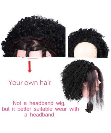 Fancy Afro Kinky Wig - Short Curly Heat Resistant Half Wig for Women - Synthetic Party Cosplay Hairpiece - Buy Online on GoSupps.com