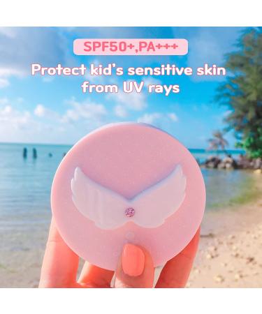 Peach Baby Kids Sun Cushion SPF50+ PA+++ 15g | Travel Size Sunscreen Compact for Sensitive & Damaged Skin - Angel's Wing - Buy Online on GoSupps.com