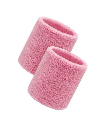 1 pair of absorbent wrist welding straps sports Wrist bands cotton welding bands absorbing wrist bands for women men & children for football basketball tennis gymnastics (pink)
