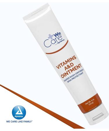 Dynarex Vitamins A & D Ointment for Diaper Rash - 6 Tubes x 4 oz. - Skin Protectant with Vitamin A & D - Buy Online on GoSupps.com