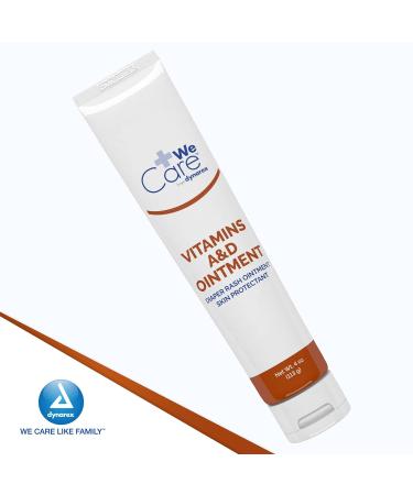 Dynarex Vitamins A & D Ointment - Skin Protectant for Diaper Rash - 4 oz. Tube - Buy Online on GoSupps.com