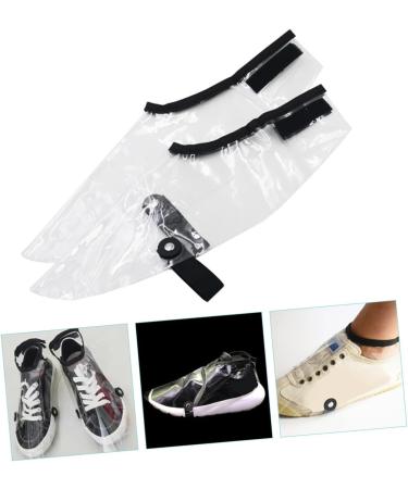 Angoily Barber Shoe Covers - Haircut Protector & Hair Dye Cloak Set | Transparent 34x15cm Ideal for Hairdressers & Cosmetologists - Buy Online on GoSupps.com