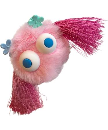 amangul Cartoon Coal Hair Clip Lazy Hairpin Duckbill Hairclip Lovely Tassels Barrettes for Women Side Bangs Girl Hair Style Tool(Pink) - Buy Online on GoSupps.com