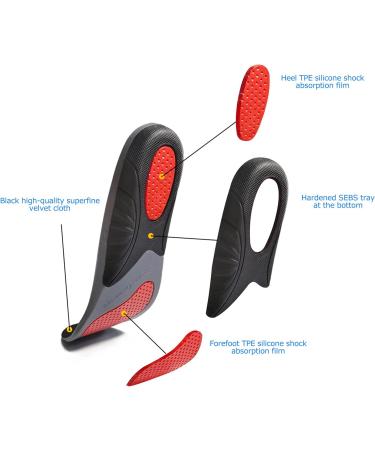 Arch Support Shoe Inserts - Orthotic Insoles for Men | Super Soft Cushioning & Shock Absorption | Ultimate Foot Care - Buy Online on GoSupps.com