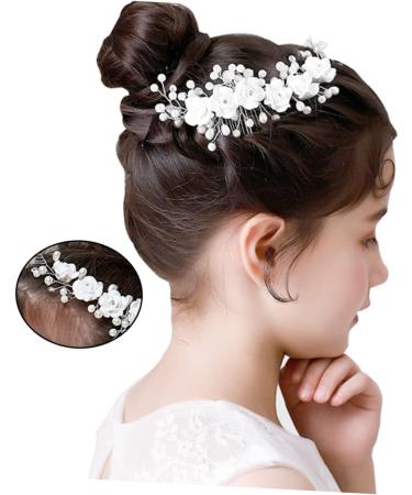 FRCOLOR wedding headpiece for bride Bridal hair combs for women accessories pearl hair comb for women Wedding Comb Barrette pearl hair clips Wedding pearl Headpiece Miss crystal issue card - Buy Online on GoSupps.com