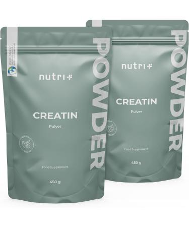 Nutri+ Creatine Monohydrate Powder 450g - Creatine Pure 99.9% Pure - Highly Dosed Ultra-Fine Vegan and Neutral - Creatine Powder Mono Mesh 200 Tasteless - Premium Quality - Buy Online on GoSupps.com