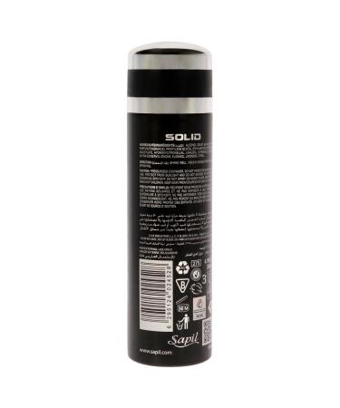Solid Black by Sapil for Men - 6.76 oz Deodorant Spray | Long-Lasting Freshness | International Shipping Available - Buy Online on GoSupps.com
