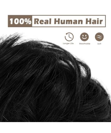 Buy BARSDAR 100% Real Hair Part Hair Tie - 32g Curled Messy Bun Extensions for Women & Girls - Large Full Updos - Black - 1 PC - Buy Online on GoSupps.com