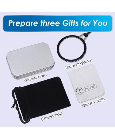 TERAISE Lightweight Reading Glasses Pendant Necklace for Women - Anti-Loss Portable 2.5x Readers with Exquisite Case - Shop Internationally - Buy Online on GoSupps.com