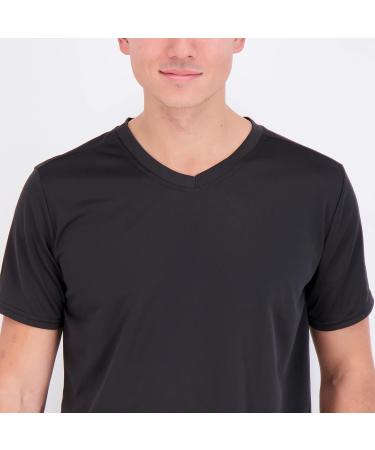 Real Essentials 5 Pack Mens V-Neck Mesh Moisture Wicking T-Shirt X-Large Set - Buy Online on GoSupps.com