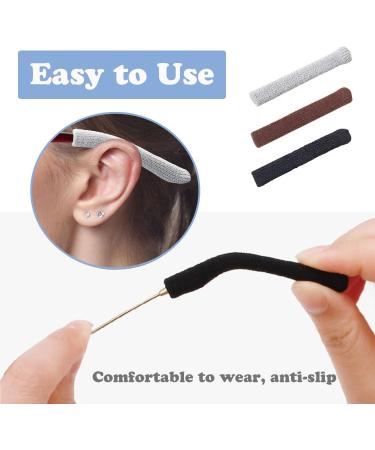Shop 2 Pairs of Brown Ear Pads for Glasses | Anti-Slip Cushions & Grips for Comfort | Durable Knitting Design - Buy Online on GoSupps.com