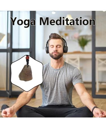 Buy JEVLUH Real Australian Cintamani Meteorite Pendant | Raw Tektite Halenkette | Unique Irregular Meteorite Necklace - International Shipping - Buy Online on GoSupps.com