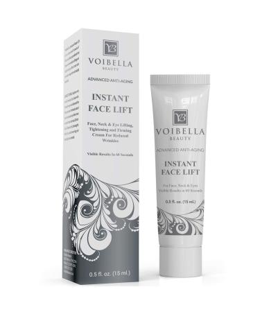 Instant Face Lift Cream - Best Eye  Neck  Face Tightening  Lifting & Firming Serum To Smooth Appearance  Hide Loose Sagging Skin  Puffiness  Fine Lines & Wrinkles Within Mins (Peptides & Stem Cells) 0.5 Fl Oz (Pack of 1)