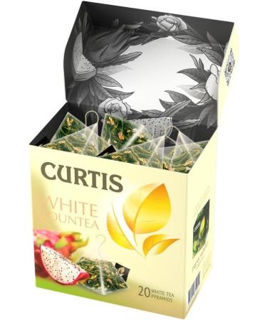 Curtis Green Tea Premier Chinese Green Tea Blended with Exotic Fruits 20 Individual Mesh Pyramids WHITE BOUNTEA - Buy Online on GoSupps.com