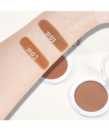 Bronzer Powder Kit with Brush | Matte Finish Contour Palette for All-Day Wear | Smudgeproof Face Makeup Compact #001 - Buy Online on GoSupps.com