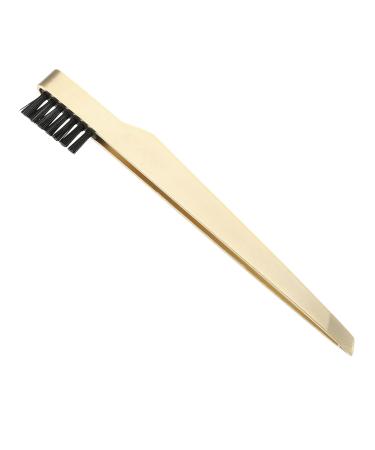 VOCOSTE Portable 2 In1 Eyebrow Shaping Tool Stainless Steel Gold Tone