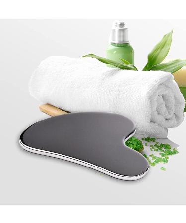 Stainless Steel Gua Sha Facial Tools with Travel Pouch - Metal Gua Sha Massage Tool for Face and Body Sculpting and Jawline Contouring - Buy Online on GoSupps.com