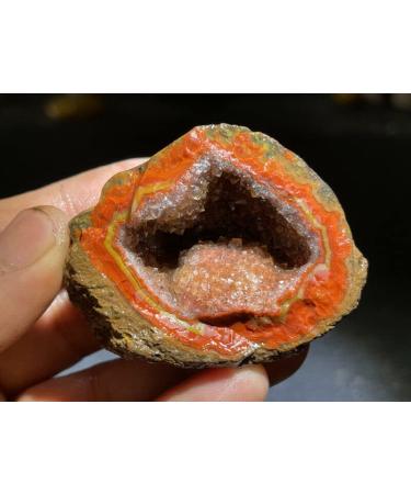 Natural Crystal Rough Red Battle Blood Agate Rough China Agate Crystal Achat Geode Specimen 68g RD19