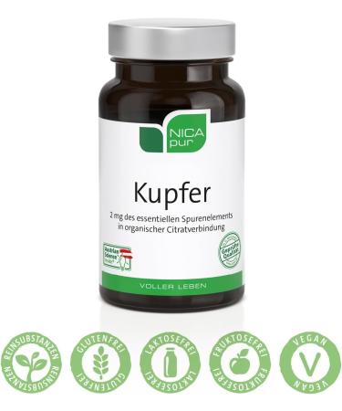 Buy NICApur Copper - Pure Copper Supplement with Trace Element 60 Additive-Free Capsules for Optimal Health | International Shipping Available - Buy Online on GoSupps.com