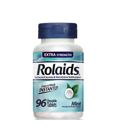 Rolaids Extra Strength Antacid, 96 Chewable Tablets, Mint Flavor, Extra Strength Heartburn Relief