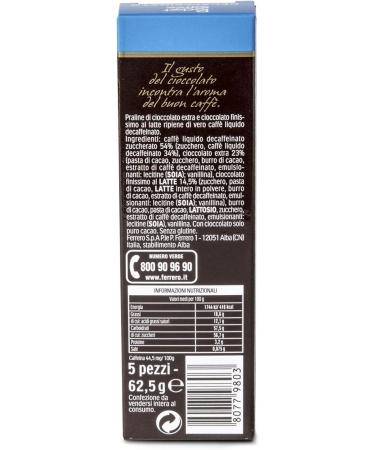 Pocket Coffee Espresso Coffee praline with decaffeinated DEK espresso liquid fine whole milk chocolate and semi-bitter 5 pralines - Buy Online on GoSupps.com