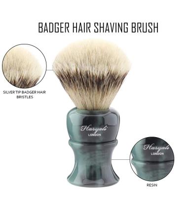 Haryali London Men's Shaving Set - Double Edge Safety Razor Badger Brush Bowl & Soap - Premium Quality International Shipping - Buy Online on GoSupps.com
