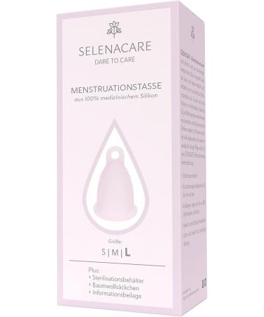 Selenacare Premium Menstrual Cup - Washable Medical Silicone Includes Cleaning Container & Cotton Storage Bag Size L (33ml) - Eco-Friendly & Comfortable Period Solution - Buy Online on GoSupps.com