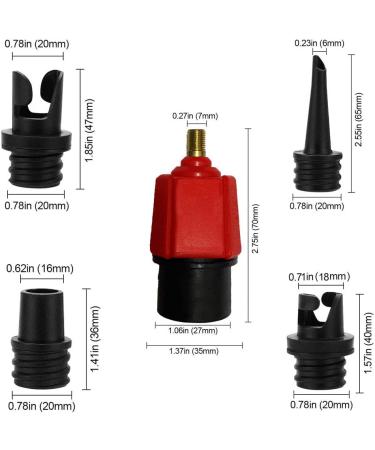 PeSandy Inflatable SUP Pump Adaptor | Multifunction Valve Adapter for Paddle Boards, Boats & Inflatables - Red - Buy Online on GoSupps.com
