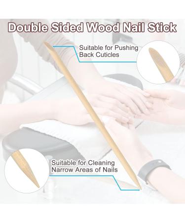 400 Pcs Double Sided Orange Wood Nail Cuticle Sticks for Manicures & Pedicures - 11.5cm - Buy Online on GoSupps.com